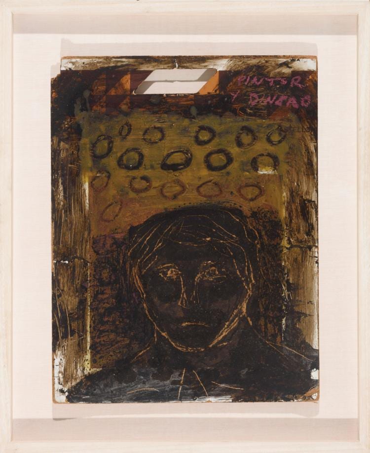 Miguel Galanda comparable auction result: miguel galanda zaragoza 1951 pintor y dinero tecnica mixta sobre cart n de 43 x 33 cm realizado en 1985 al dorso etiqueta de la galer a miguel marcos