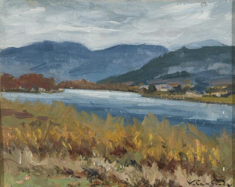 Joan Vila Puig comparable auction result: joan vila puig 1892 1963 ba olas leo sobre tabla de 33 x 41 cm firmado y titulado al dorso
