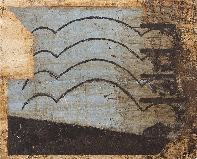 Lluis Lleo comparable auction result: lluis lleo n en 1961 get los pale blue 1999 huile et cire sur toile