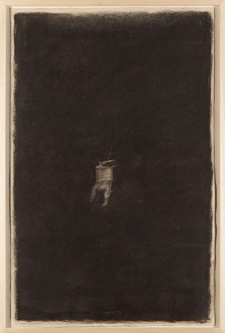 Philippe Garel comparable auction result: philippe garel n en 1935 composition 1975 fusain et craie sur papier