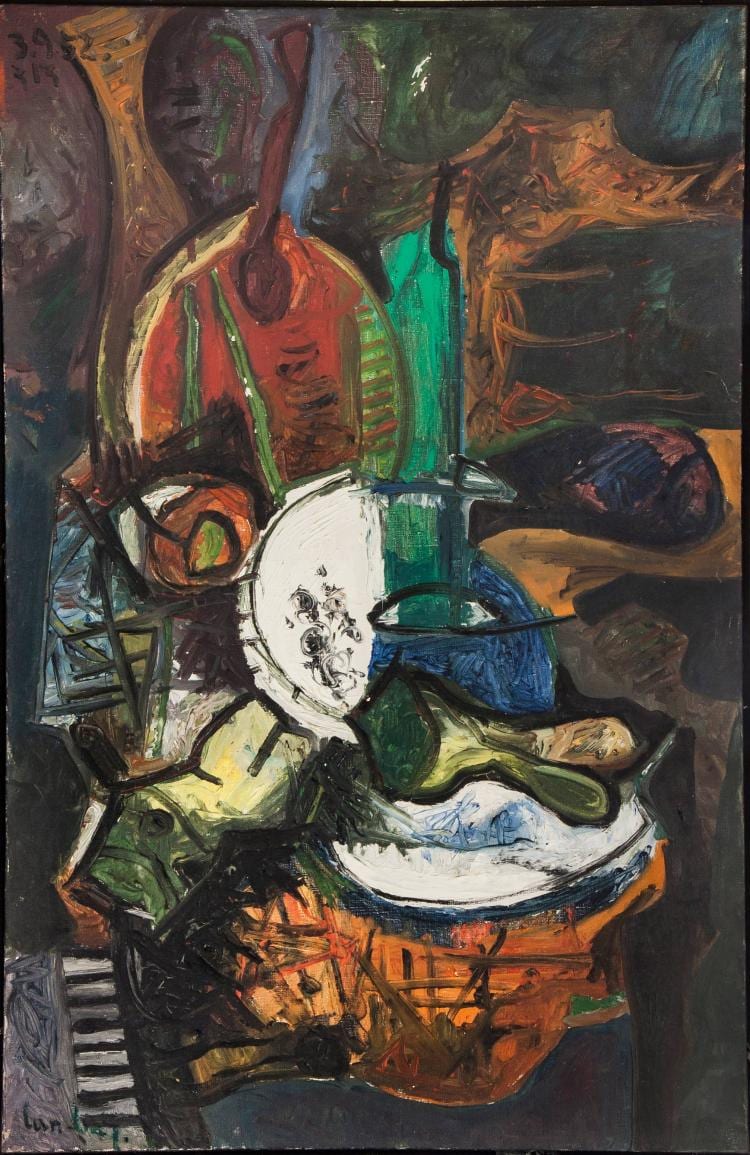 David Lan-Bar comparable auction result: david lan bar still life with a guitar