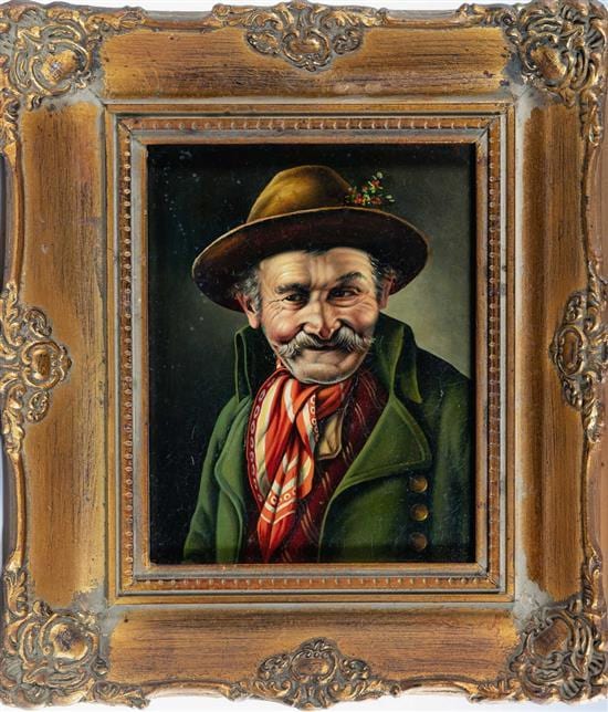 Inge Wolfle comparable auction result: inge wolfle german b 1935 portrait of a tyrolean manoil on board signed upper right