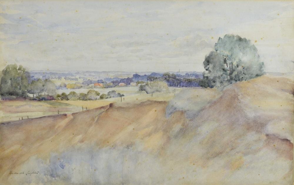Frederick Leighton comparable auction result: frederick leighton landscape watercolour signed l