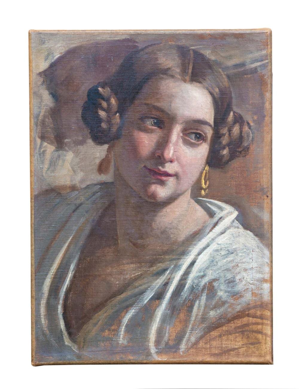 Barthélémy Menn comparable auction result: barth l my menn 1815 1893 attr portrait de femme huile sur toile 46x33 cm