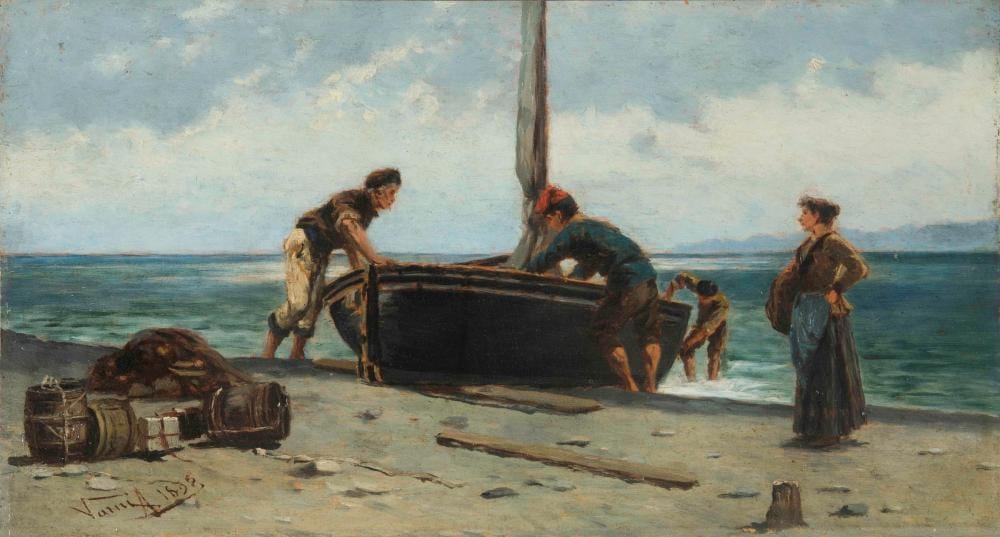 Antonio Varni comparable auction result: antonio varni 1841 1908 pescatori 1895
