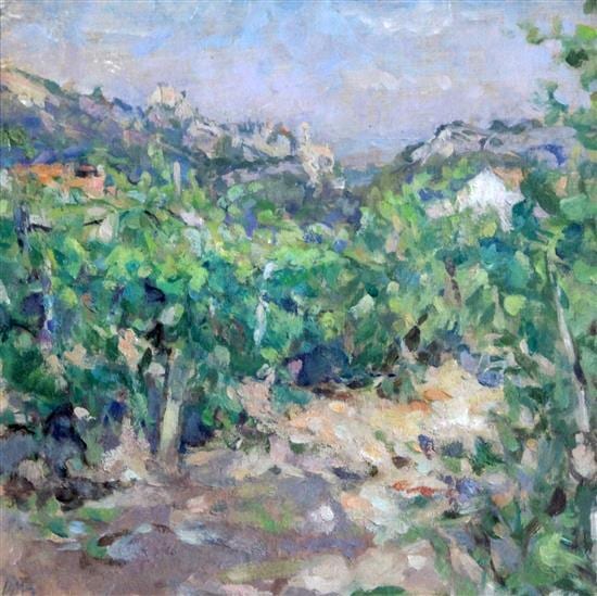 Diana Maxwell Armfield comparable auction result: diana maxwell armfield b 1920 vines below san gimignano 10 x 10in