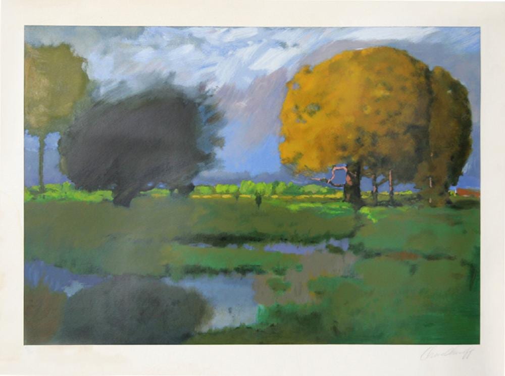 Chase Chen Chenoff comparable auction result: chase chen chenoff golden tree lithograph