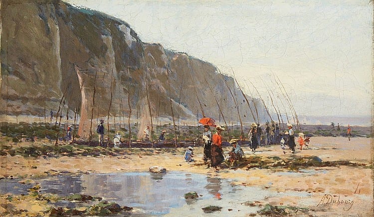 Alexandre Dubourg comparable auction result: louis alexandre dubourg 1821 1891 sc ne de pecheurs