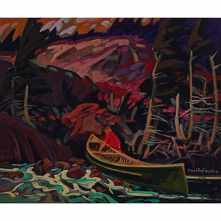 Paul Tex Lecor comparable auction result: paul tex lecor le portage 1997 10 x 12 in 25 4 x 30 5 cm