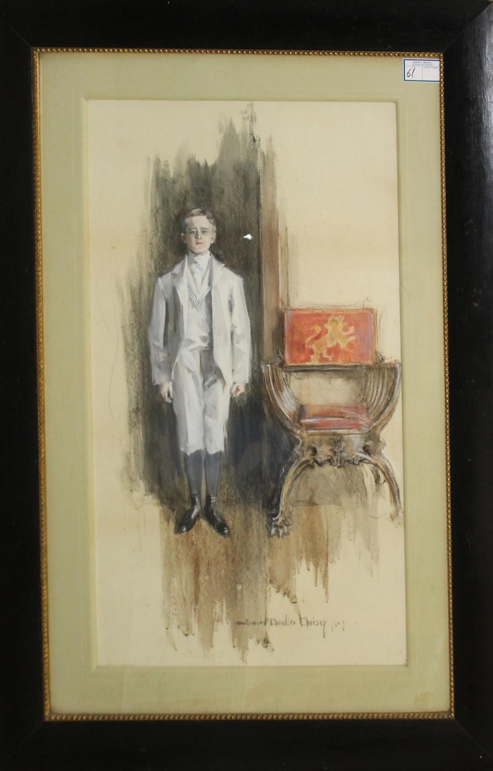 Howard Chandler Christy (AM 1872-1952) sold by Merrill's Auctioneers & Appraisers, lot 61 — auction record photograph