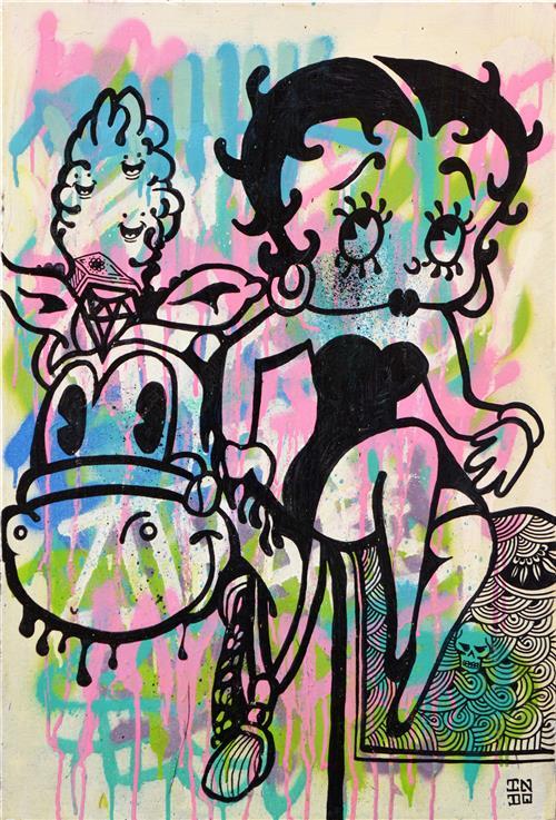 INDO comparable auction result: indo 1982 betty boop 25 x 23cm