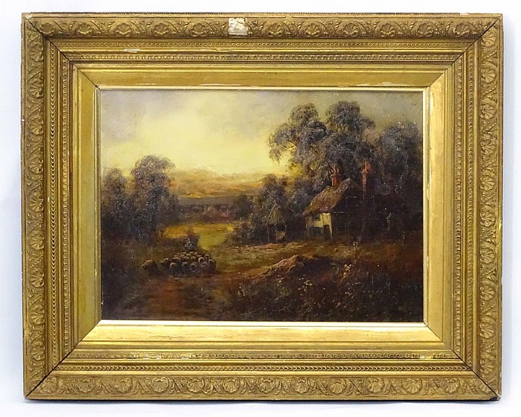 F. E. Jamieson comparable auction result: frances e jamieson 1895 1950 oil on board figure driving sheep in the