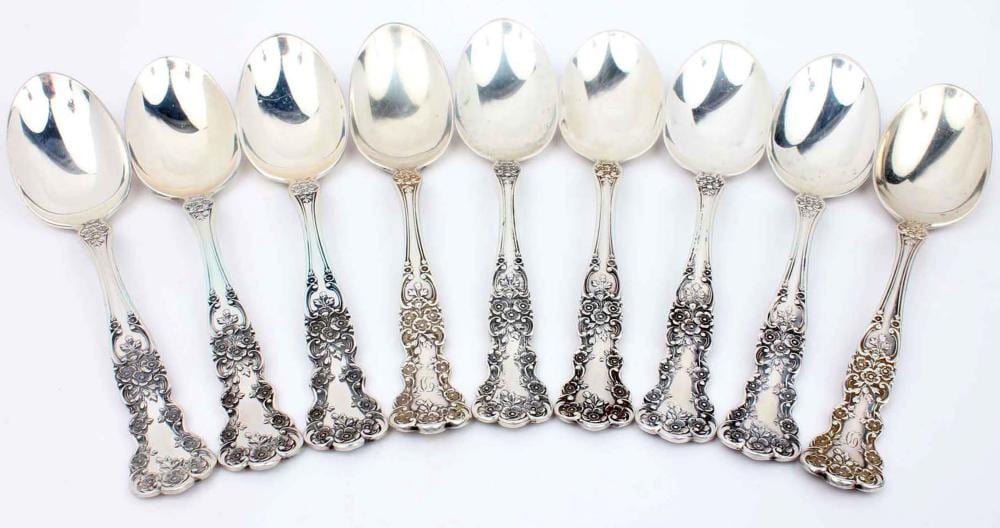 GORHAM STERLING SILVER BUTTERCUP TEA SPOONS sold by Manor Auctions, lot 83040 — auction record photograph