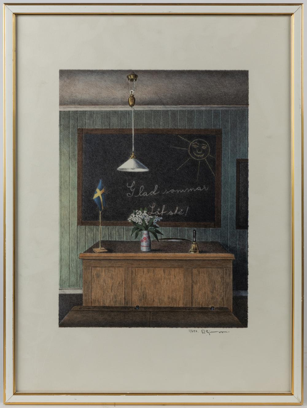 Reinhold Ljunggren comparable auction result: reinhold ljunggren signed lithograph