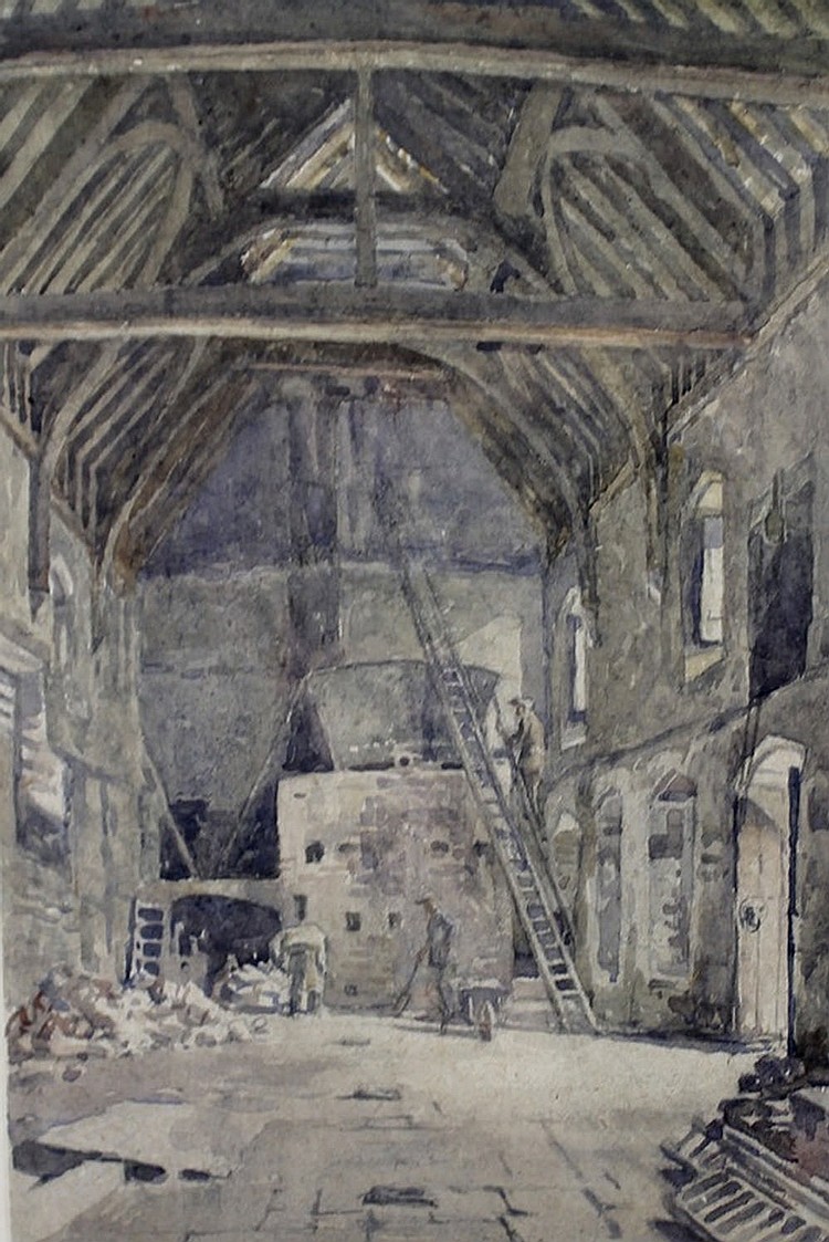 Bernard Cecil Gotch comparable auction result: bernard cecil gotch british b 1876 an interior scene with workmen insi