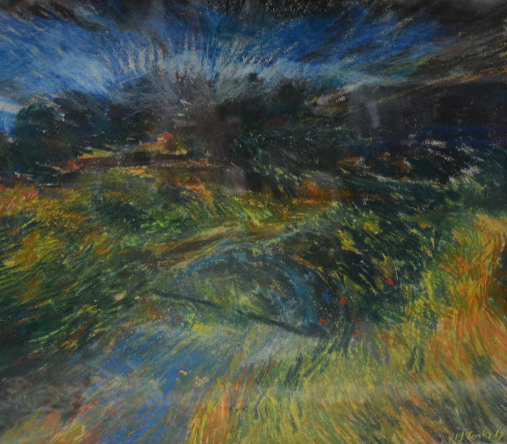 John McCombs comparable auction result: john mccombs river tame nr saddleworth pastel signed and dated 1967 33