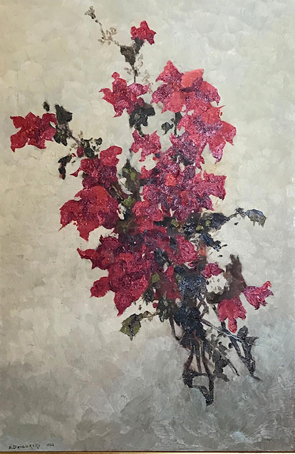 ALEXANDER DZIGURSKI FLORAL BOUQUET PAINTING sold by Burchard Galleries Inc, lot 1284 — auction record photograph