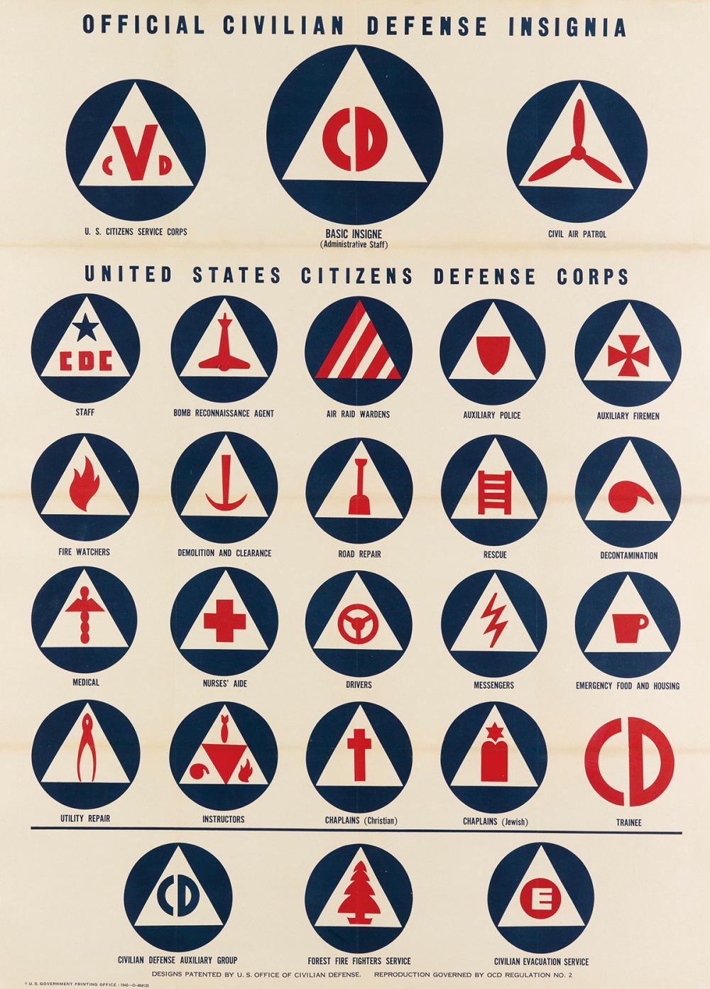 charles coiner 1898 1989 official civilian defense insignia 1942 40x28 inches 101x71 cm u s government printing office washing · Swann Auction Galleries · 2018-08-01 Charles Coiner comparable auction result: charles coiner 1898 1989 official civilian defense insignia 1942 40x28 inches 101x71 cm u s government printing office washing