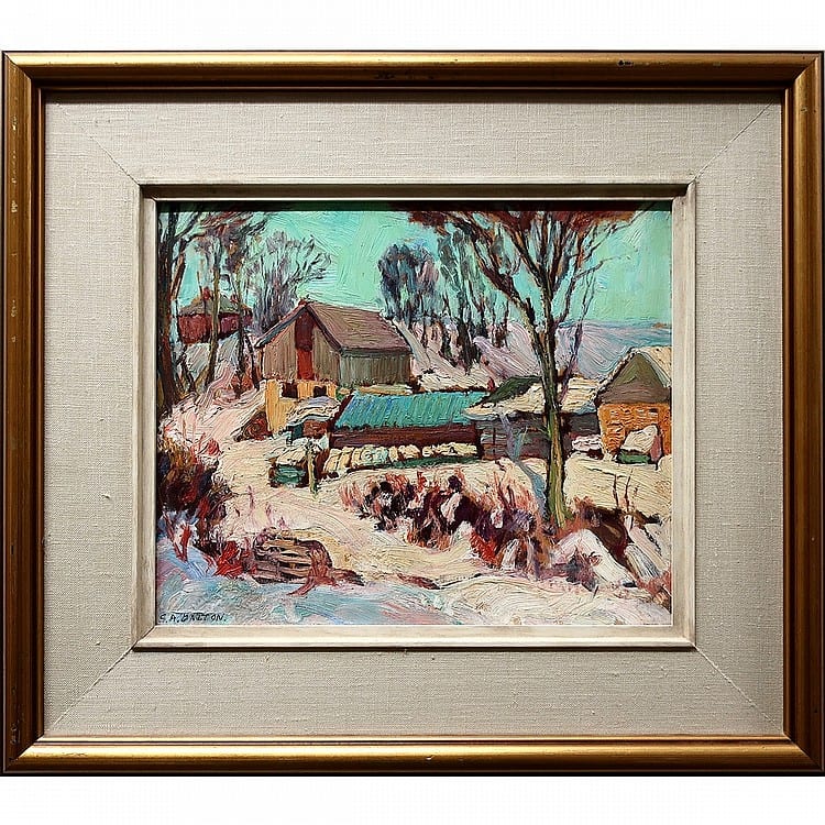 Ernest Alfred Dalton comparable auction result: ernest alfred dalton canadian 1887 1963 untitled farm in winter oil on panel signed lower left 10 x 12 in 25 4 x 30 5 cm
