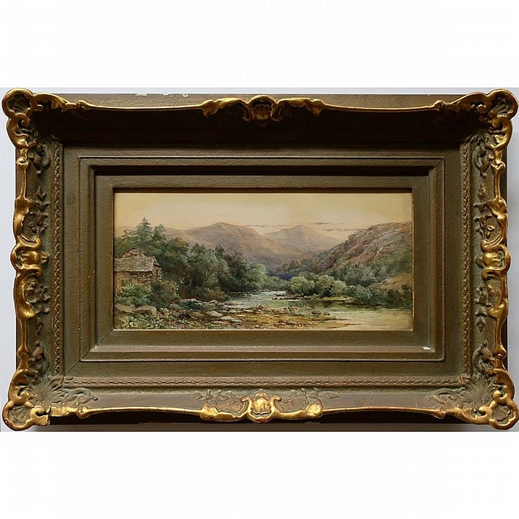 george harlow white canadian 1817 1887 river study with cottage watercolour signed and dated 1885 lower left sight 6 3 x 13 3 · Waddington's · 2018-07-12 George Harlow White comparable auction result: george harlow white canadian 1817 1887 river study with cottage watercolour signed and dated 1885 lower left sight 6 3 x 13 3