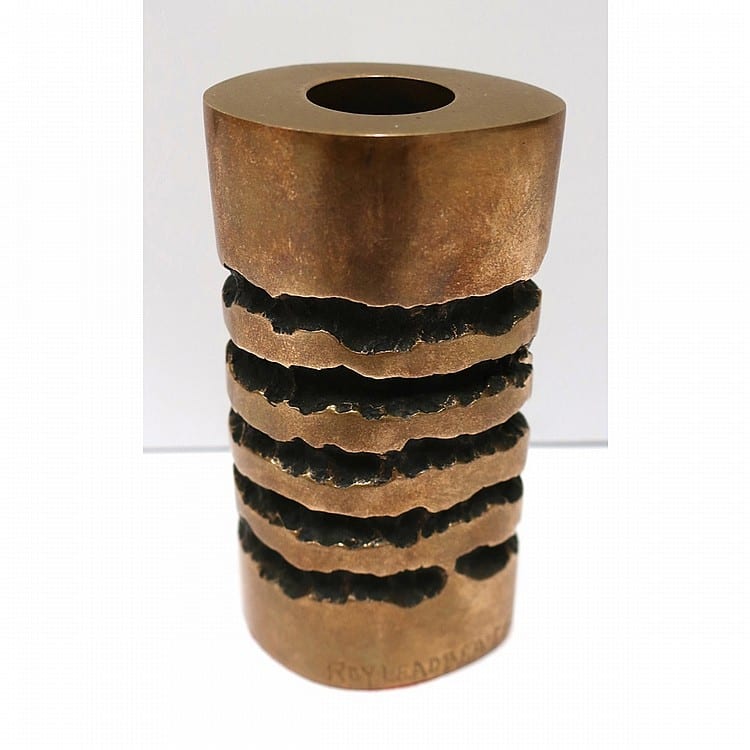 Roy Leadbeater comparable auction result: roy leadbeater canadian 1928 sculpture candlestick polished bronze signed 4 x 2 x 1 5