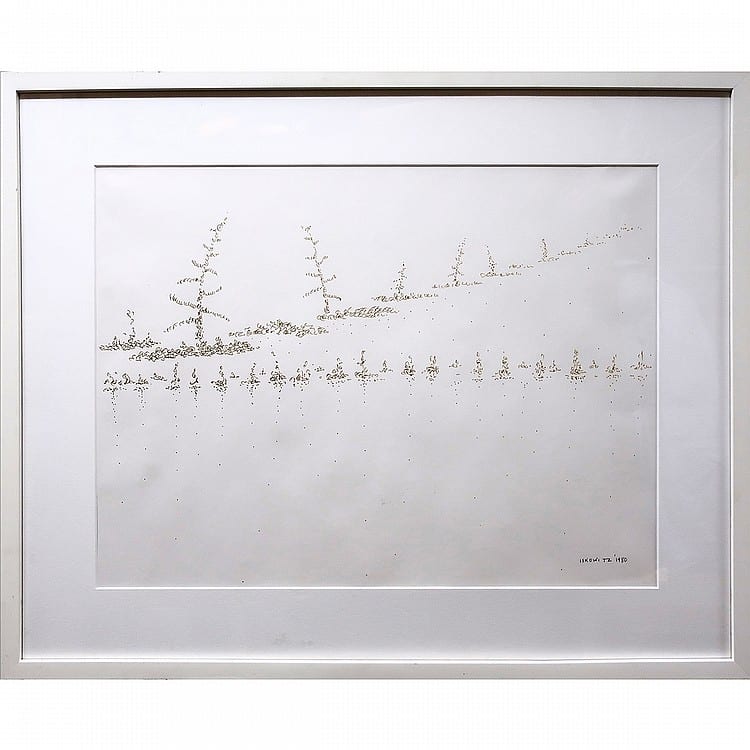 Gershon Iskowitz comparable auction result: gershon iskowitz canadian 1921 1988 untitled landscape pen ink signed and dated 1980 lower right 17 5 x 23 5 in 44 5 x 59 7 cm