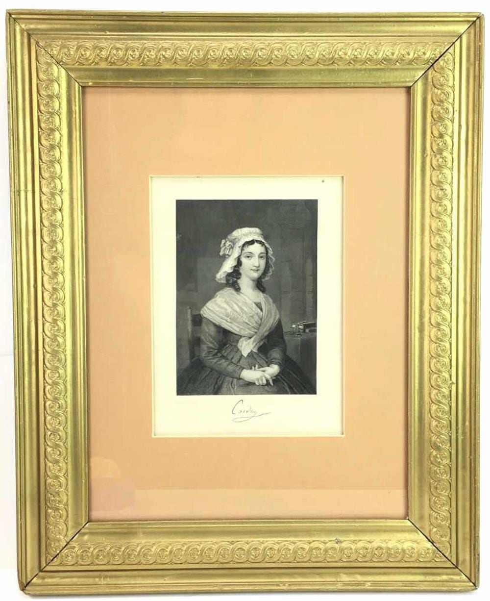 Alonzo Chappel comparable auction result: alonzo chappel 1828 1887 charlotte corday etching