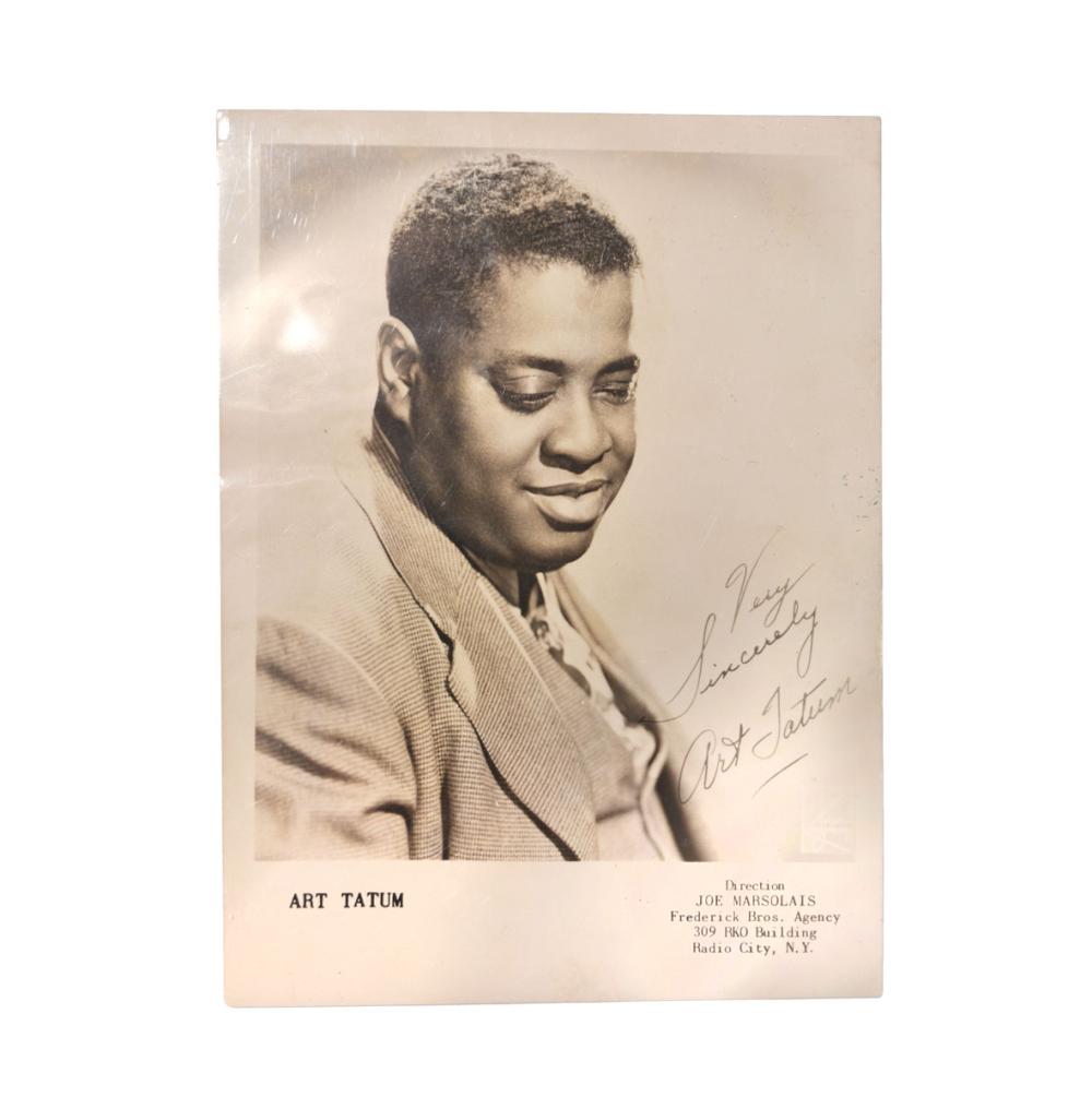Art Tatum signed Photograph sold by Guernsey's, lot 576 — auction record photograph