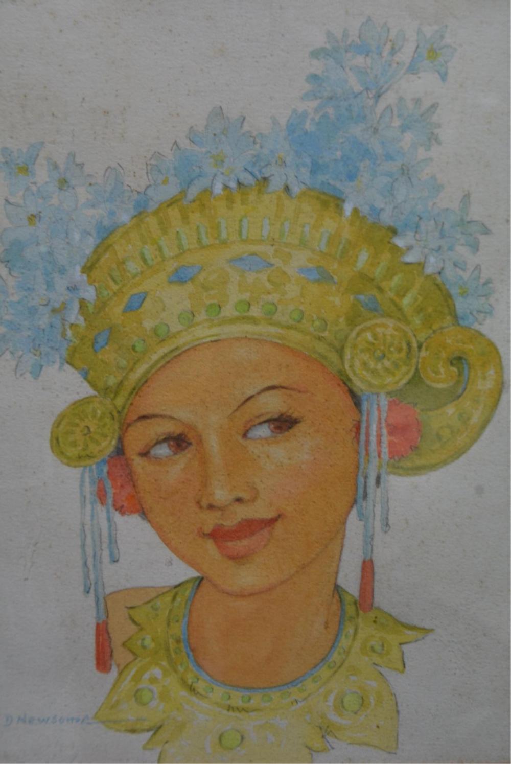 Dorothy Newsome comparable auction result: dorothy newsome portrait of an asian girl