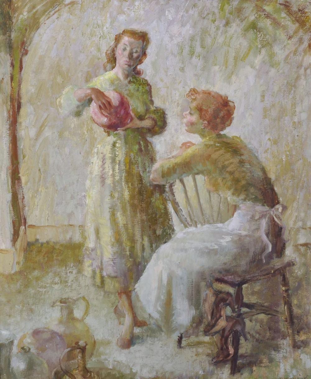 irene welburn act c 1936 1940 british the crimson vase oil on canvas signed and inscribed on reverse 26 x 22 · John Nicholson's Fine Art Auctioneers & Valuers · 2018-07-25 Irene Welburn comparable auction result: irene welburn act c 1936 1940 british the crimson vase oil on canvas signed and inscribed on reverse 26 x 22