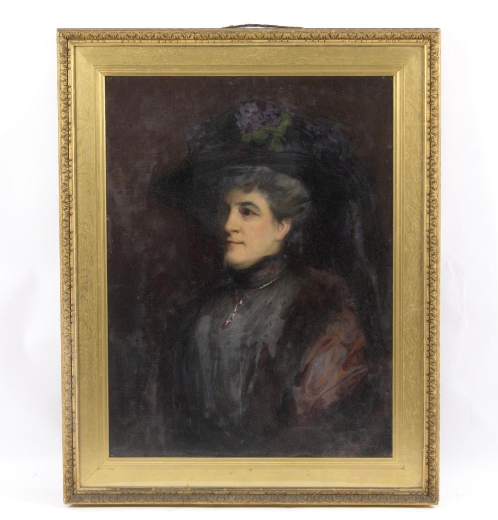 John Henry Amschewitz comparable auction result: john henry amschewitz 1882 1942 portrait of a lady initialled jha and dated 1910 oil on canvas 80cm x 60cm