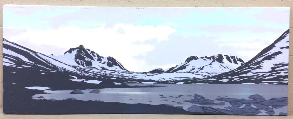 Leyda Campbell comparable auction result: leyda campbell mountain landscape acrylic on canv