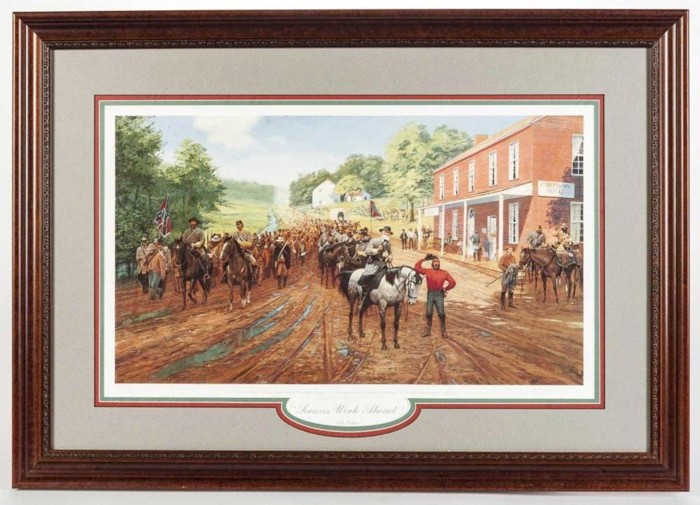 Dale Gallon comparable auction result: dale gallon serious work ahead signed print