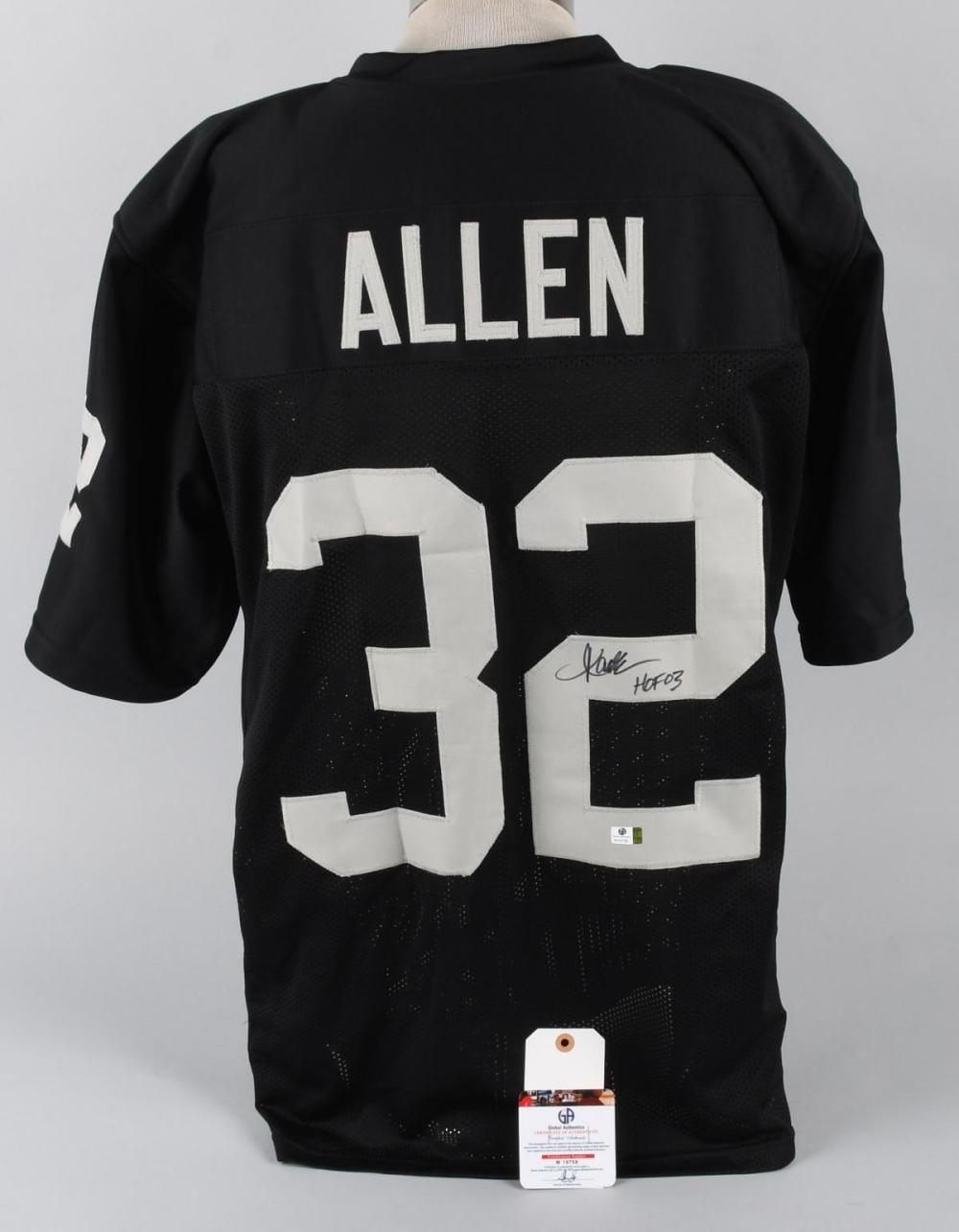 Marcus Allen comparable auction result: marcus allen signed raiders jerset w cert