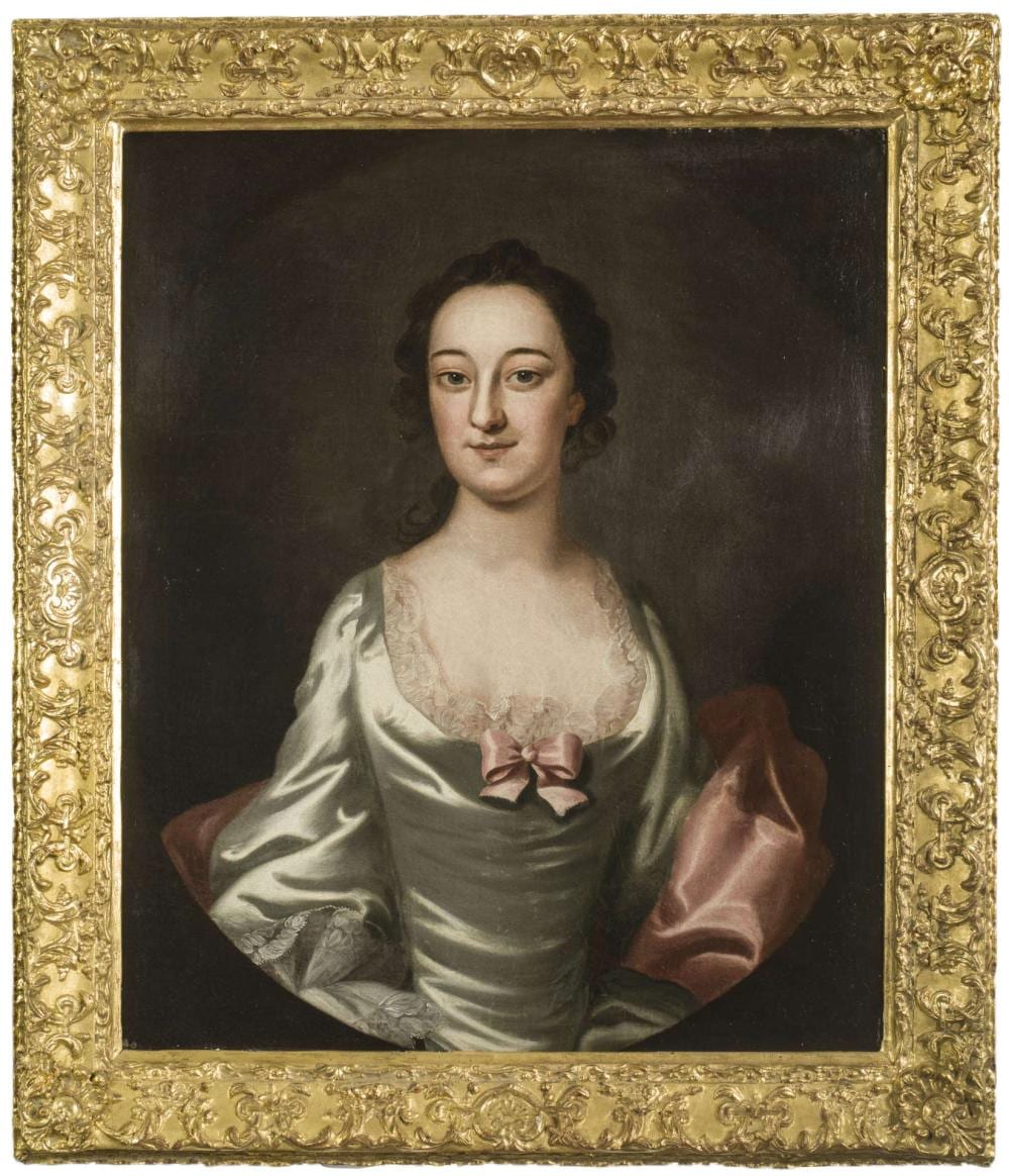 John Wollaston comparable auction result: john wollaston 1710 1775 pair of portraits of mr and mrs edward dorsey of annapolis maryland
