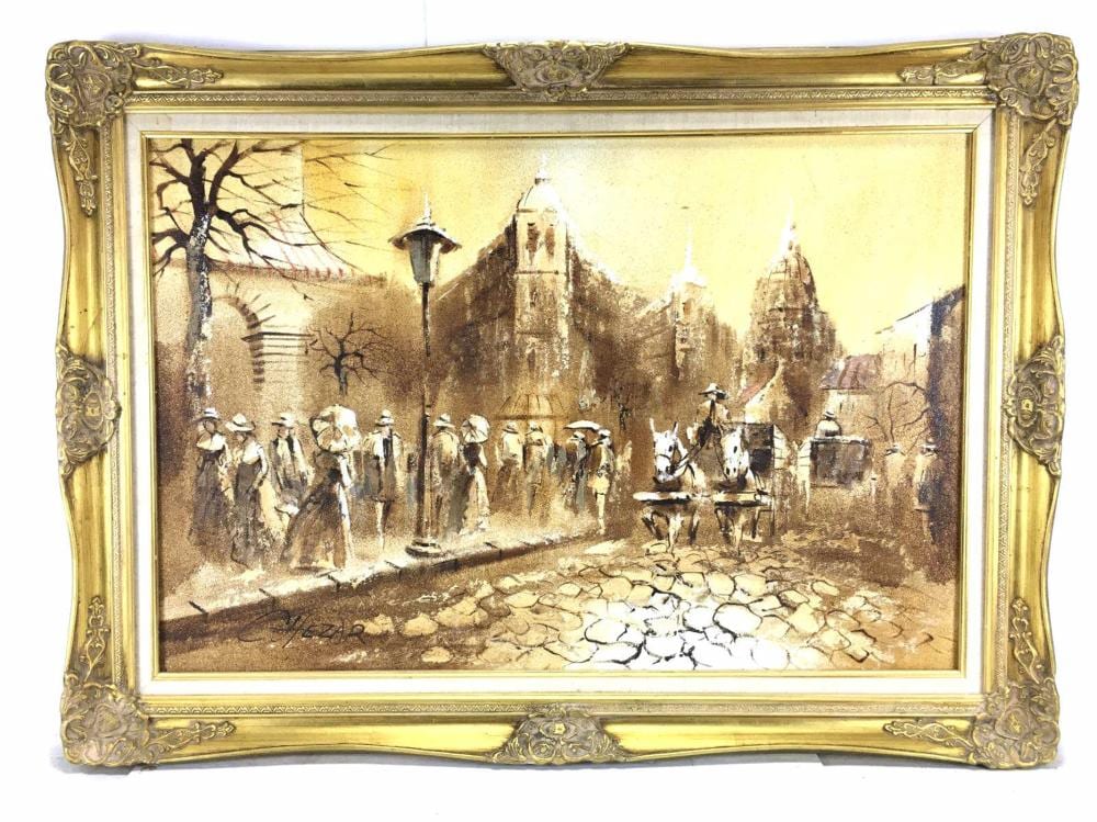 boris chezar parisian street scene oil on canvas · J Levine Auction & Appraisal LLC · 2018-08-05 Boris Chezar comparable auction result: boris chezar parisian street scene oil on canvas