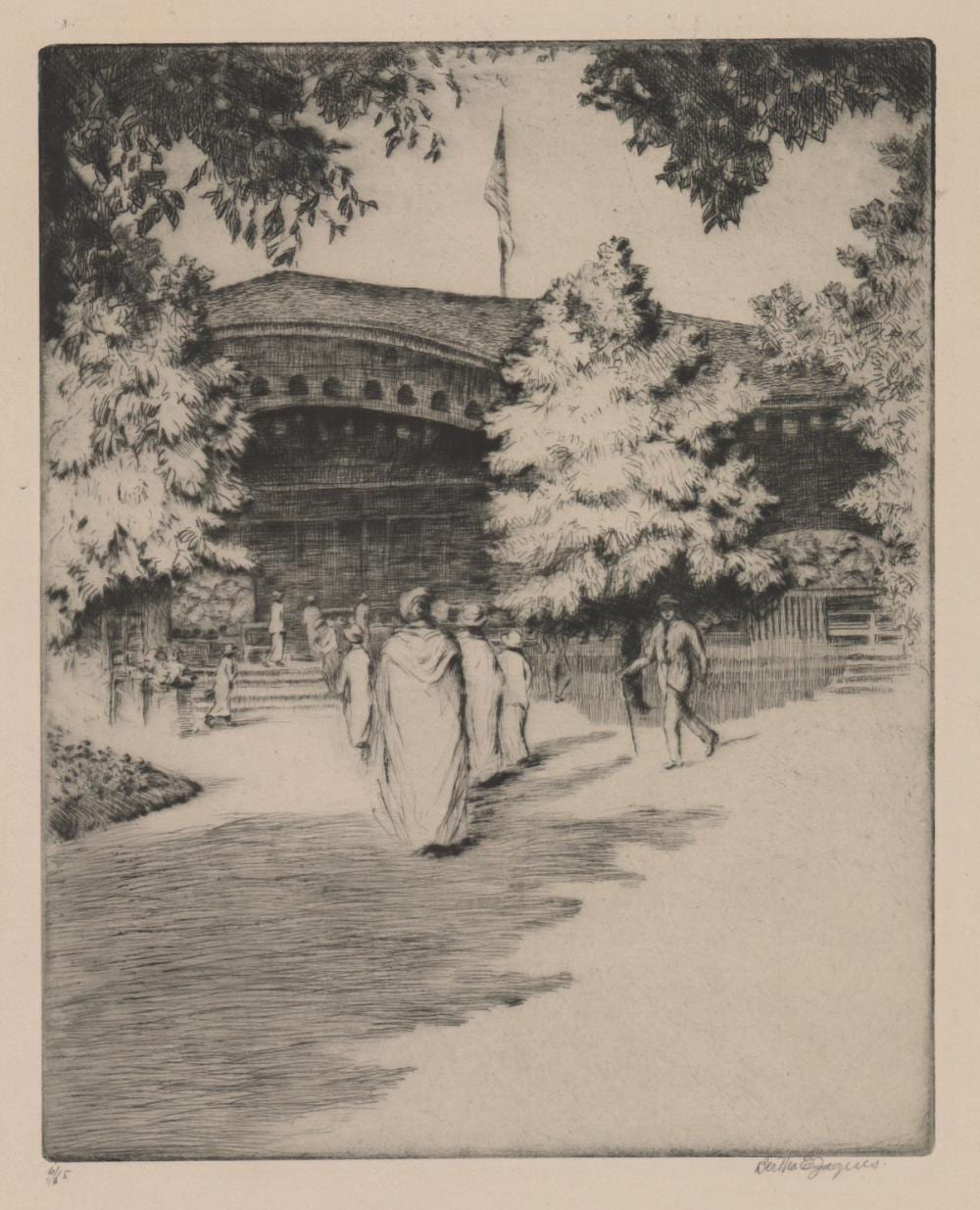Bertha Jacques comparable auction result: bertha jacques etching
