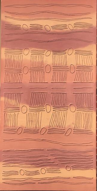 Dorrie Gibson comparable auction result: dorrie gibson b 1964 grandma s camp area 1997 ochre on canvas