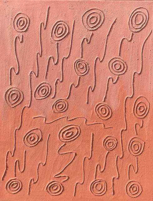 Dorrie Gibson comparable auction result: dorrie gibson b 1964 untitled 1997 ochre on canvas