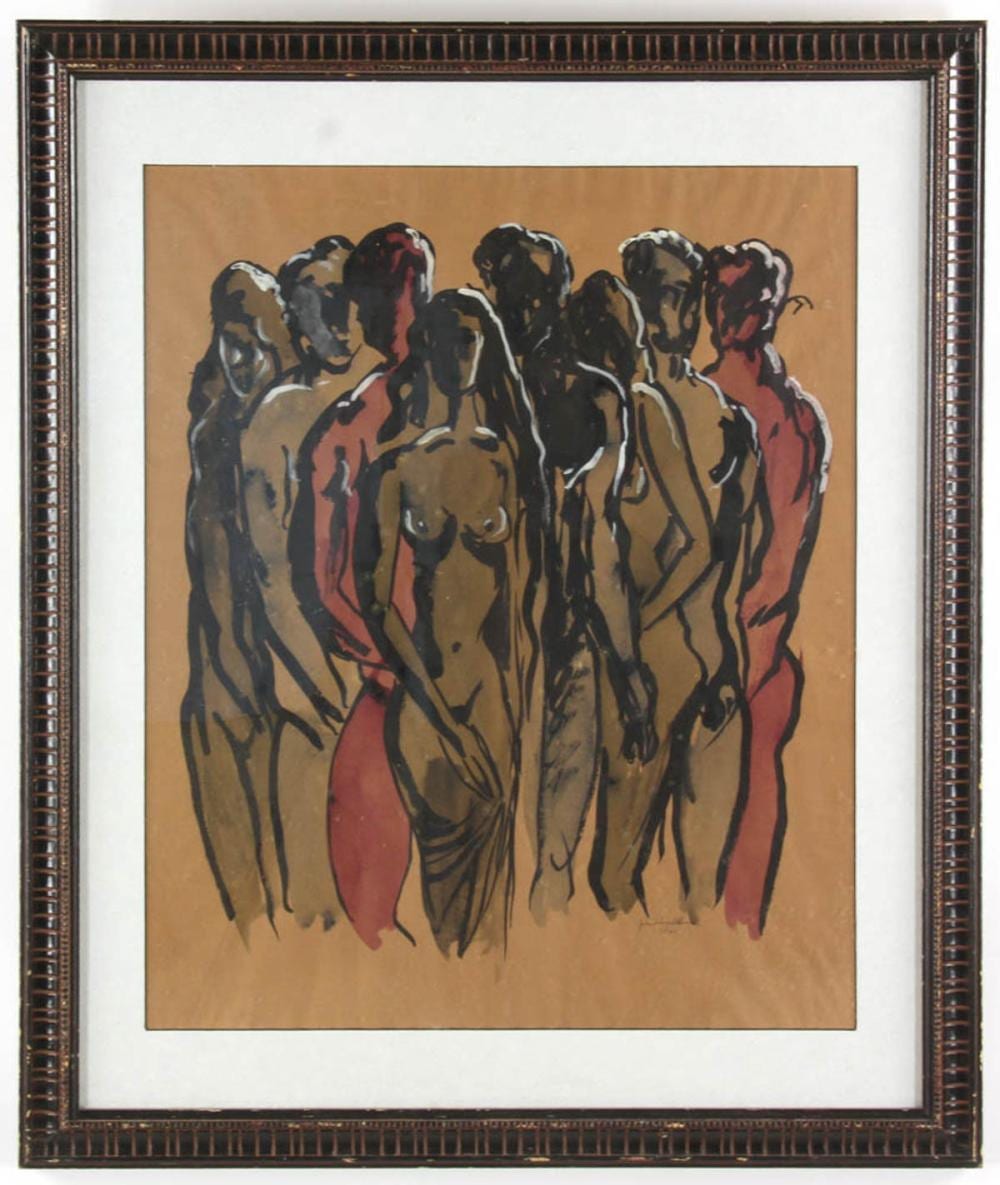 John (1920) Morris comparable auction result: john floyd morris watercolor of nudes