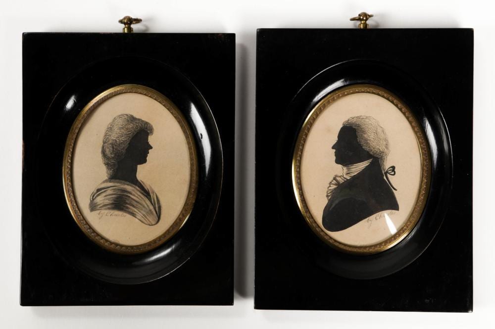 A. (1768) Charles comparable auction result: a charles british b 1768 2 antique silhouettes