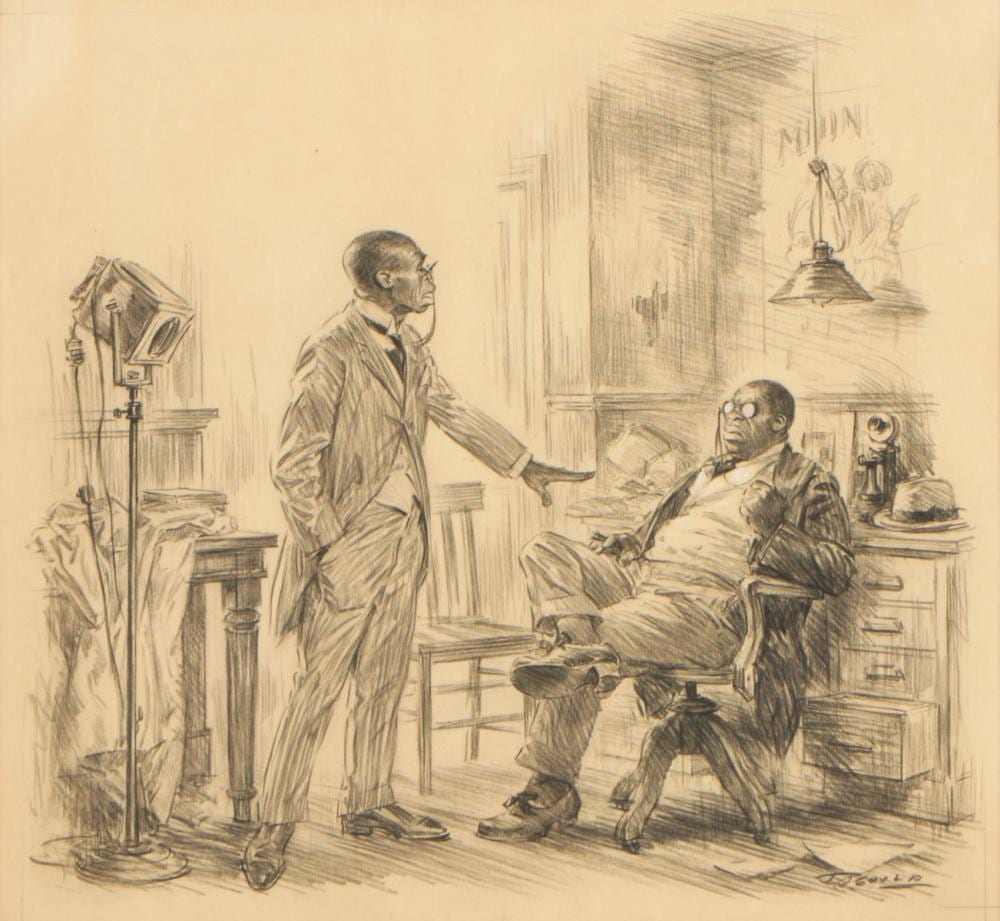 John F. Gould comparable auction result: john f gould american 1906 1996 drawing
