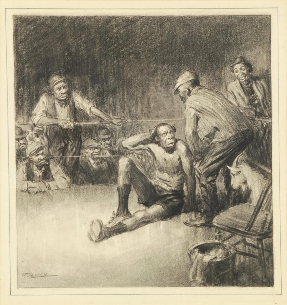 John F. Gould comparable auction result: john f gould american 1906 1996 illustration