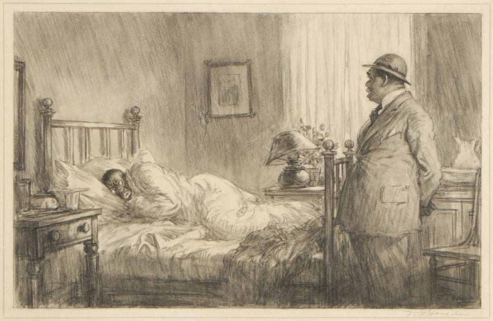 John F. Gould comparable auction result: john f gould american 1906 1996 drawing