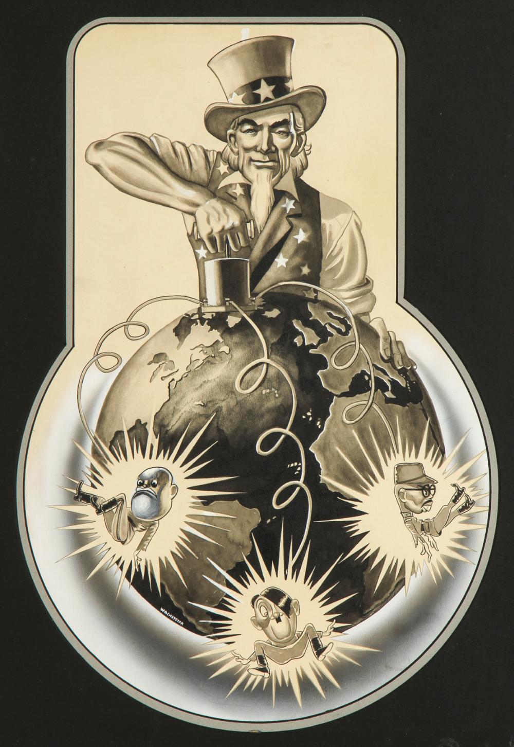 George Wachsteter comparable auction result: george wachsteter 1911 2004 uncle sam illustration