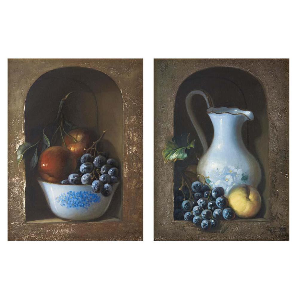 Armando Ahuatzi comparable auction result: armando ahuatzi untitled signed and dated 90 oil on canvas 41 x 31 cm 16 1 x 12 2 inches each pieces 2