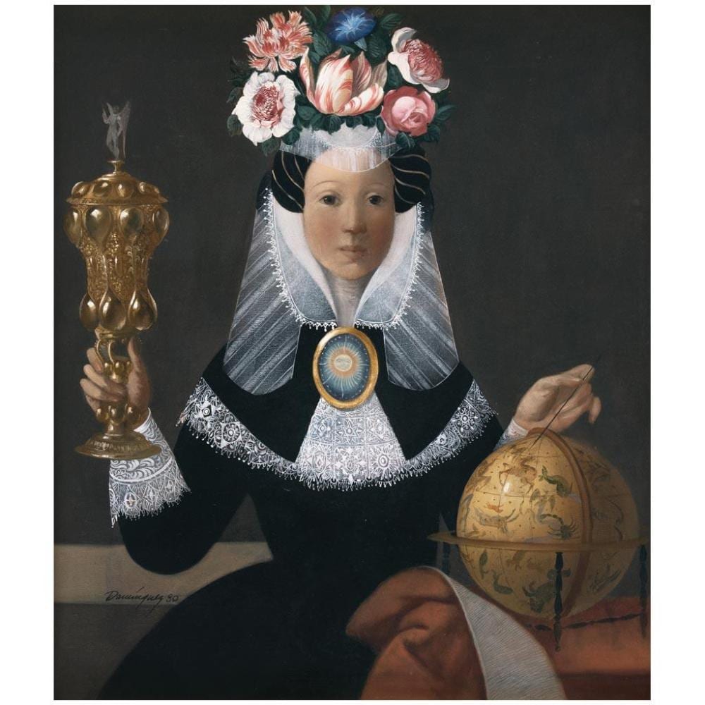 Benjamín Domínguez B. comparable auction result: benjam n dom nguez monja coronada signed and dated 80 oil on canvas 80 x 70 cm 31 4 x 27 5 inches