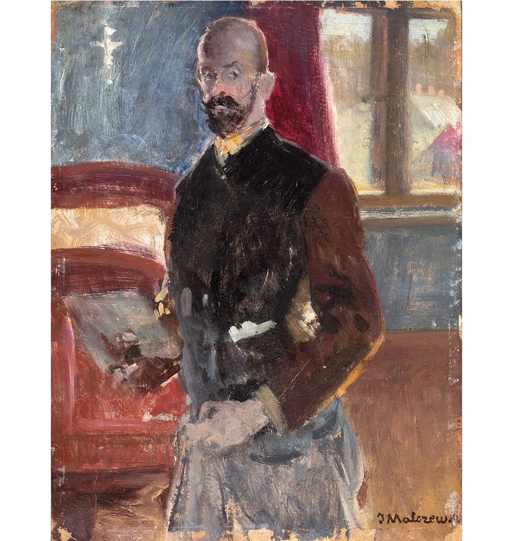 Jacek von Malczewski comparable auction result: selfportrait with palette