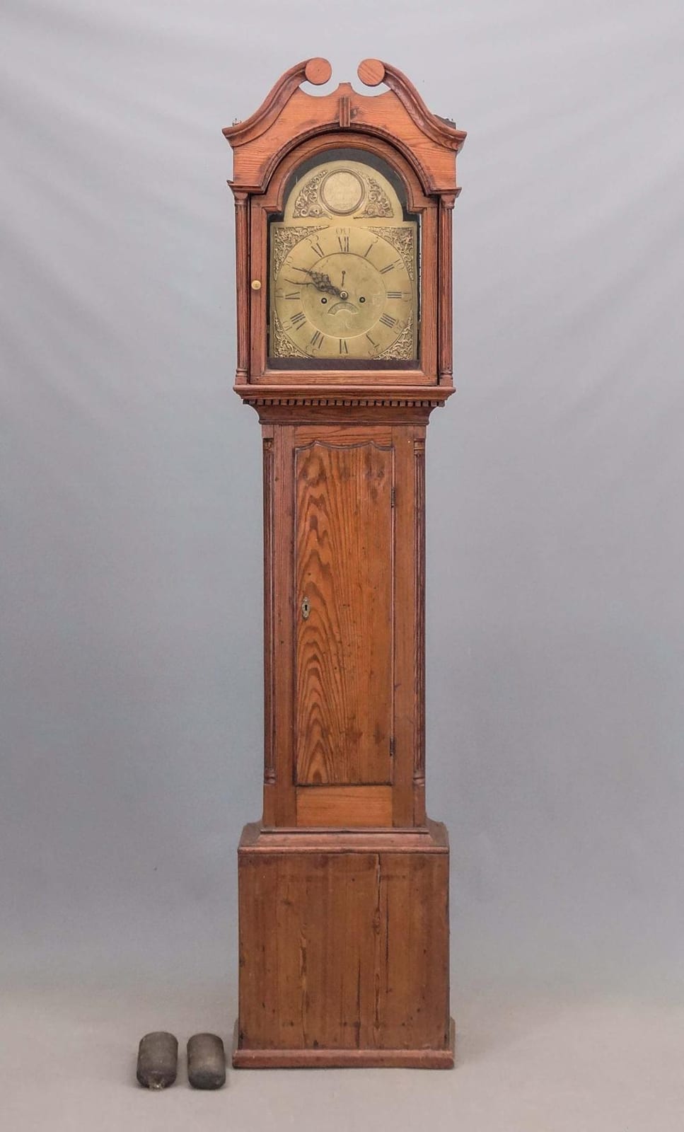 19th c. Grandfather Clock sold by Copake Auction Inc., lot 141 — auction record photograph