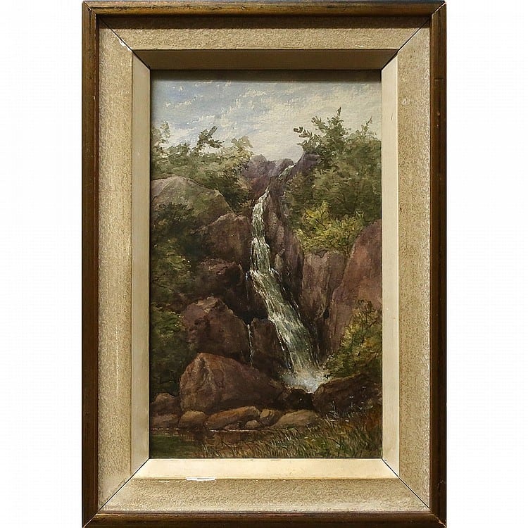 george harlow white canadian 1817 1887 waterfall watercolour signed and dated 1878 lower right 8 5 x 5 in 21 6 x 12 7 cm · Waddington's · 2018-08-23 George Harlow White comparable auction result: george harlow white canadian 1817 1887 waterfall watercolour signed and dated 1878 lower right 8 5 x 5 in 21 6 x 12 7 cm